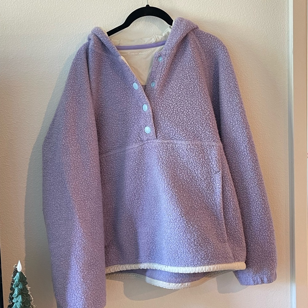 Outdoor voices megafleece snap hoodie
